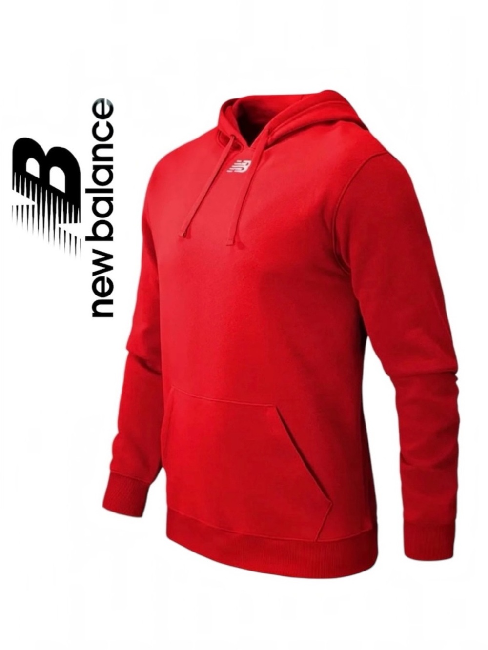 NEW BALANCE RED HOODIE, SIZE-XL & COLOR-TRUE RED. EUC! ONLY WORN 2x!